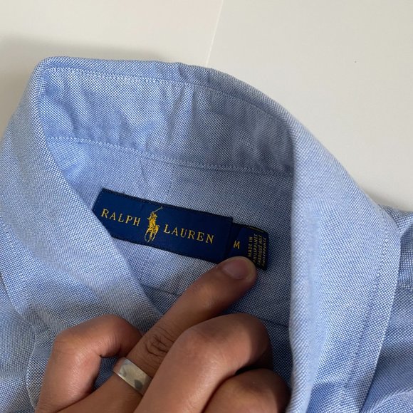 Ralph Lauren Oxford Blue Button Down SHirt - Picture 4 of 6